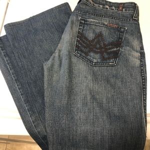 7 For All Mankind Size 30 Rhinestone “A” Pocket